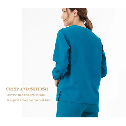 Unisex Medical Scrubs Set New Heat Preservation Thermostatic Fabric Nursing Robe Suit for Winter  Paramedic Coveralls Uniforms