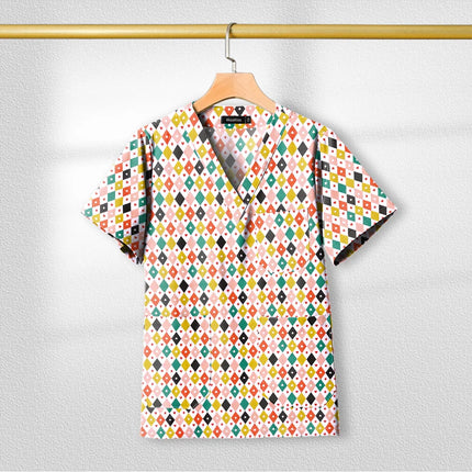 Short Sleeved Custom SPA Uniform Unisex Aesthetic Uniforms Printed Cotton Jacket Tops Fashion Surgical Gown Veterinary Work Wear-KarWorkwear