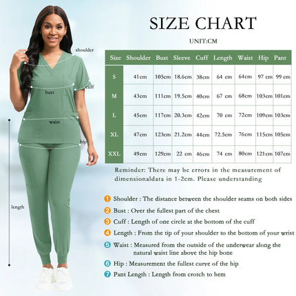 Cleaning Uniform for Women Nursing Scrub Top Pants Medical Suit Pediatric Nanny Work Wear Operating Room Surgical Gown Wholesale-KarWorkwear