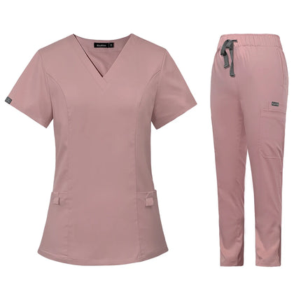 Short Sleeved Hospital Doctor Uniforms Spa Uniforms Dental Clinic Medical Scrubs Suits Pet Grooming Veterinary Nurse Accessories-KarWorkwear