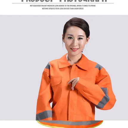 Cotton Work Uniforms Long Sleeve Safety Reflective Electrician Sailor Overall Workshop Auto Repair Fire-resistant Welding Suits-KarWorkwear