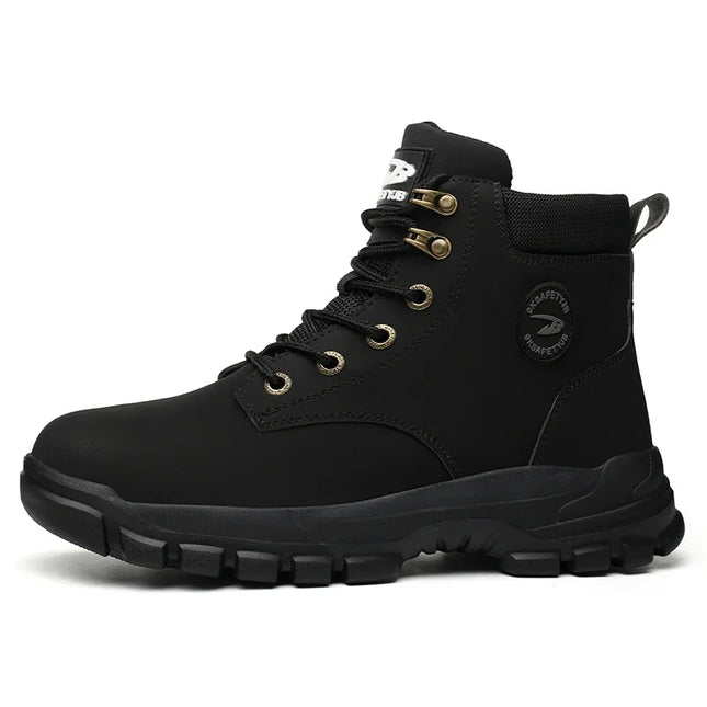 Latest 2024 Fashion Winter Warm Men's Work Safety Boots Waterproof Rugged Steel Toe Shoes Sneakers Safety Protection Coldproof