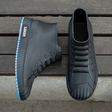Men Women Short Tube Rain Boots Kitchen Anti-slip Rain Shoes Summer Ankle Outdoor Winter Car Washing Fishing Waterproof Shoes