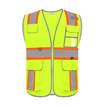 Reflective Safety Vest High Visibility Working Vest Signal Adjustable Size Work Safety Jacket Men Construction Vest Work Uniform-KarWorkwear