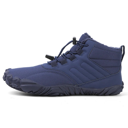 Snow Boots Men Winter Shoes Barefoot Ankle Boots 36-46 Couple Snow Shoes Outdoor Hiking Shoes Fur Warm Plush Boots