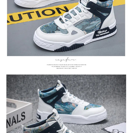 2023 Men Boots High Top Sneakers Casual Platform Leather Skateboard Fashion Designer Luxury Outdoor Sport Tennis Safety Loafers-KarWorkwear