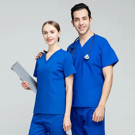 High Quality Scrubs Medical Uniforms Women Nurse Uniform Thin Breathable Medical Scrub Tops Elastic Scrubs Pants Doctor Workwear-KarWorkwear