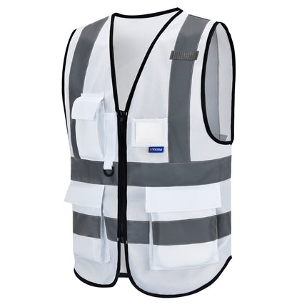 AYKRM 21 Colour （XS-8XL) Hi Vis Viz High Visibility Reflective Zip Pocket Security Waistcoats Jacket Workwear Vests