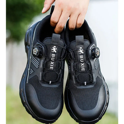 Rotating Button Men Shoes Security Sneakers Steel Toe Shoes Puncture-Proof work Shoes Anti-smash Sport Safety Shoes Protective-KarWorkwear
