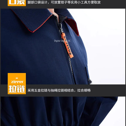 2023 Work Overall Uniform Men Women Working Coveralls Welding Suit Car Repair Workshop Mechanic Plus Size Clothes-KarWorkwear