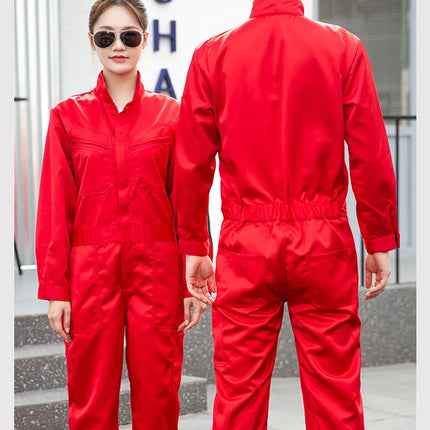 Autumn Worker One-piece Jumpsuit Overall Long Sleeve Factory Workshop Mechanical Auto Repairmen Painter Working Uniform Coverall