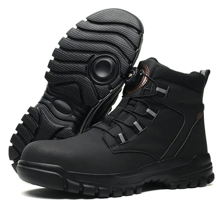 Waterproof Safety Boots Men Indestructible Steel Toe Work Boots Anti-smash Stab-resistant Safety Shoes Biker Botas Para Hombre