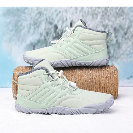 Snow Boots Men Winter Shoes Barefoot Ankle Boots 36-46 Couple Snow Shoes Outdoor Hiking Shoes Fur Warm Plush Boots