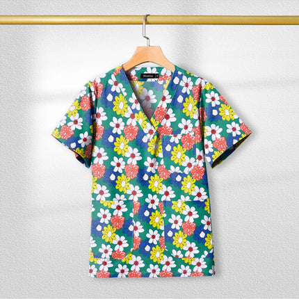 Short Sleeved Custom SPA Uniform Unisex Aesthetic Uniforms Printed Cotton Jacket Tops Fashion Surgical Gown Veterinary Work Wear-KarWorkwear