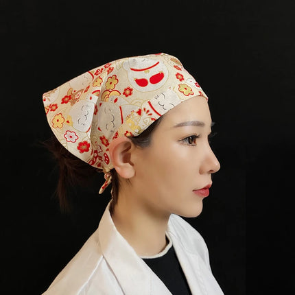 Japanese Chef Hat Kitchen Restaurant Waiter Sushi Caps Cuisine Cook Headscarf  Food Service Work Uniform Cap Pirate Hat-KarWorkwear