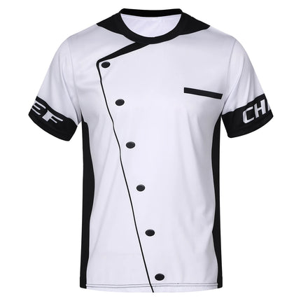 Unisex Restaurant Kitchen Chef Uniform Shirt Women Men Short Sleeves Chef Jacket Bakery Catering work Food Service Cook Top-KarWorkwear