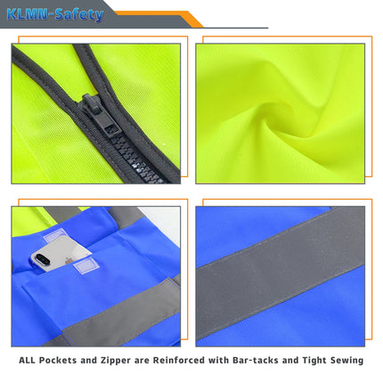 Custom Your Text Logo Reflective Safety Vest Construction Work Traffic Vest Railway Coal Miners Uniform Security ANSI Class 2-KarWorkwear