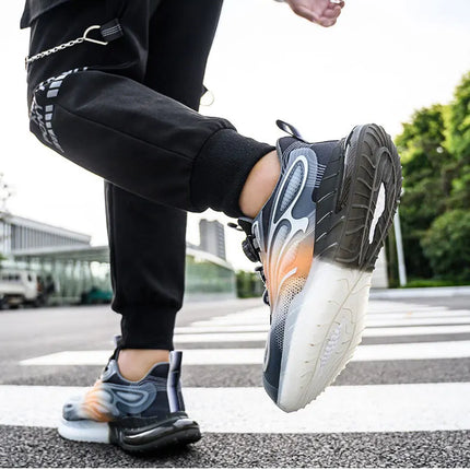 New Men's Safety Shoes with Rotating Buttons,working Sports Shoes, Protective Boots, Parker Steel Shoes,casual Ring Shoes-KarWorkwear
