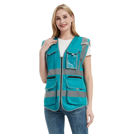 Work Vest for Women Work Clothes Hi Vis Workwear Vest with Pockets