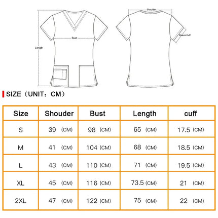 Niaahinn Gray Owl Printing Spa Uniform Women Beauty and Health Scrub Tops Beauty Salon Work Uniform Beauty Salon Scrubs Workwear-KarWorkwear