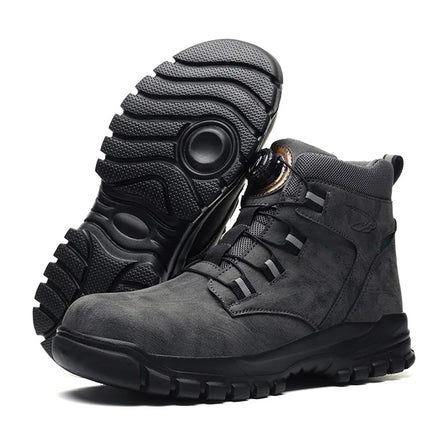 Waterproof Safety Boots Men Indestructible Steel Toe Work Boots Anti-smash Stab-resistant Safety Shoes Biker Botas Para Hombre