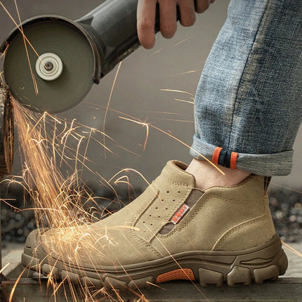 Waterproof Work Boots Safety Composite Toe Shoes Men Anti-smash Anti-puncture Safety Shoes Anti-scald Welding Shoes Protective