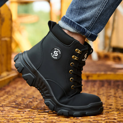Men's Safety Shoes Anti-impact Steel Toe Puncture-resistant Kevlar Outdoor Construction Site Safety Boots Workshop Factory Work