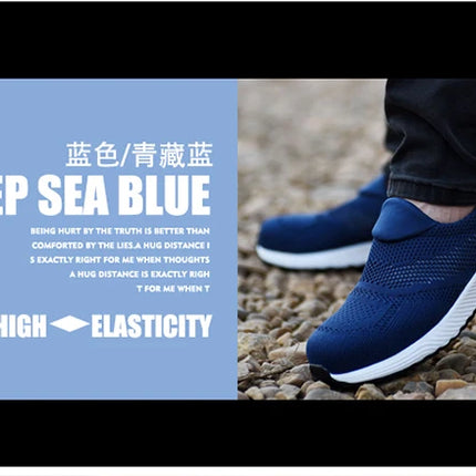 New 2022 Summer Breathable Men Casual Shoes Steel Toe Cap Indestructible Safety Working Shoes Outdoor Men Footwear-KarWorkwear