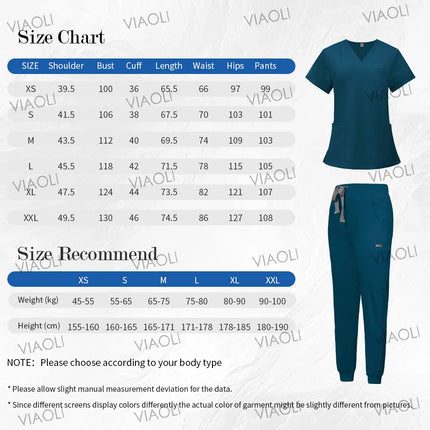 Unisex Medical Uniforms Men Women Nursing Clothes Beauty Costume Nurse Scrubs Sets Doctor Dentist Workwear Clinical Tops Pants-KarWorkwear