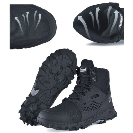 SUADEX S1 Safety Boots Men Work Shoes Anti-Smashing Steel Toe Work Safety Shoes Male Female Boots Anti-slippery EUR Size 37-48-KarWorkwear