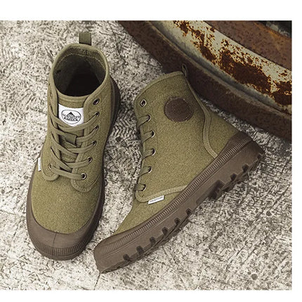 New Fashion High-top Mens Boots Outdoor Comfortable Mens Casual Boots Jungle Mountaineering Men Shoes Wide Bottom Platform Boots-KarWorkwear