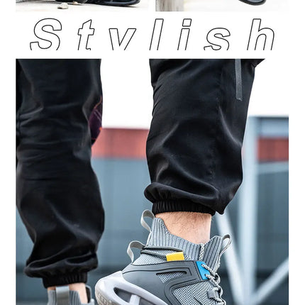 Luminous Steel Toe Boots For Men Non-slip Work Boots Indestructible Shoes Kitchen Restaurant Safety Boots Male Footwear 36-48-KarWorkwear