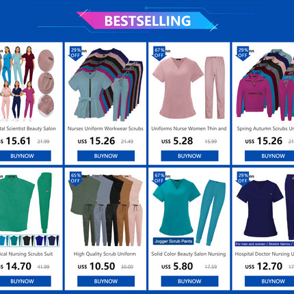 High Quality Unisex Scrubs Uniform Nurse Suit Pet Beauty Shop Medical Sets Spa Uniforms Womens Scrub Sets Work Wear Oversized-KarWorkwear