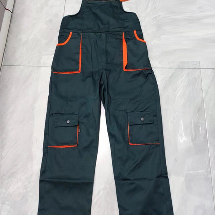 Men Long Sleeve Cargo Overalls Bib Pants Zipper Pockets Rompers Jumpsuit Fashion Labor Casual Coveralls Plus Size S-4xl