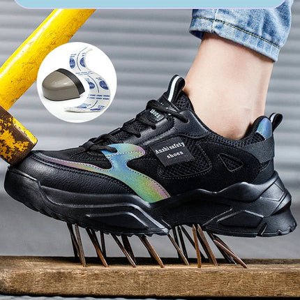 New Fashion 2024 Women's Safety Shoes Sneakers Women Anti-smash Anti-puncture Security Boots Protective Shoes Breathable-KarWorkwear