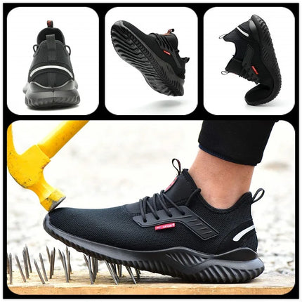 SUADEX Safety Anti-Smashing Shoes Steel Toe Work Shoes Puncture Proof Men Indestructible Safety Boots Breathable Work Sneakers-KarWorkwear