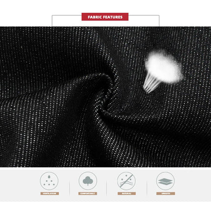 MIJKO Black Original Cow Jeans Wood Trousers Bright Line Design Comfortable Fit Workwear Casual Pants ZJ118