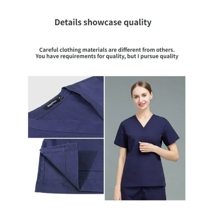 High Quality Scrubs Medical Uniforms Women Nurse Uniform Thin Breathable Medical Scrub Tops Elastic Scrubs Pants Doctor Workwear-KarWorkwear
