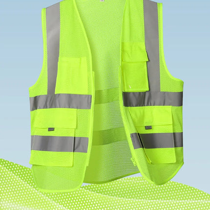 High Visibility Security Working Reflective  Vest Personalized Construction Traffic Outdoor  Cycling Wear