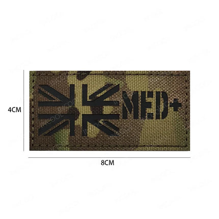 Infrared Reflective IR Rank Patch Uniform Ranks Embroidered Patches Appliques Shoulder Decorative Armband MED Badge For Clothing