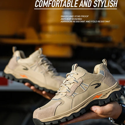 Latest 2023 Steel Toe Cap Climbing Shoes Indestructible Anti Nail Safety Work Shoes Anti Smashing Male Footwear Boots-KarWorkwear