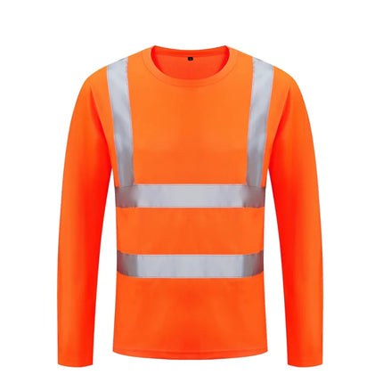 Reflective Shirt for Men Long Sleeve Work Shirt High Visibility for Night Working Hi Vis Safety Shirts Quick Dry
