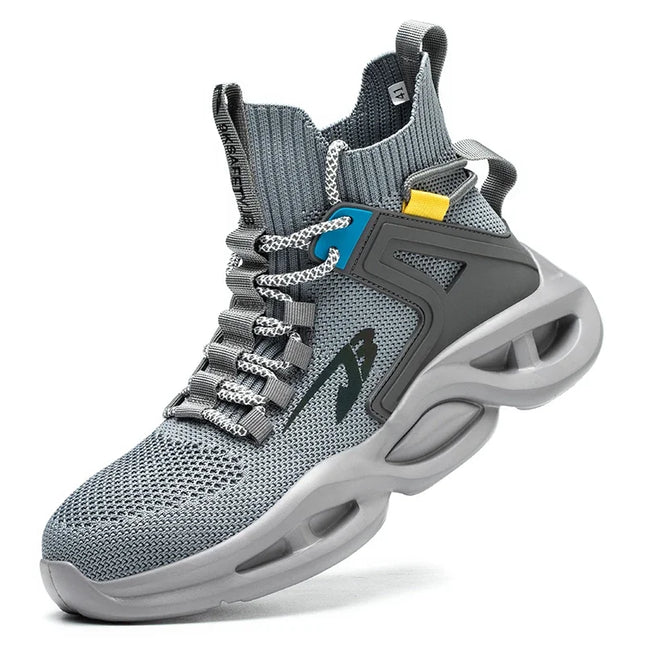 Luminous Steel Toe Boots For Men Non-slip Work Boots Indestructible Shoes Kitchen Restaurant Safety Boots Male Footwear 36-48-KarWorkwear