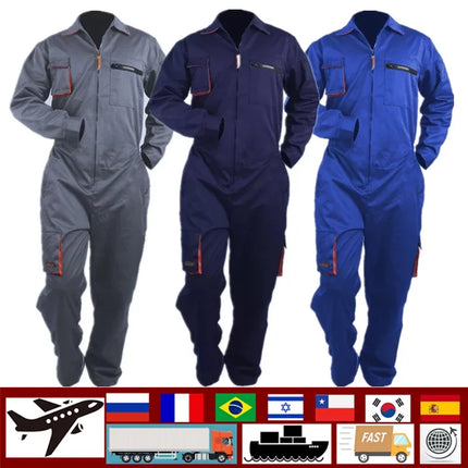 2024 Work Overall Uniform Men Women Working Coveralls Welding Suit Car Repair Workshop Mechanic Plus Size Clothes-KarWorkwear