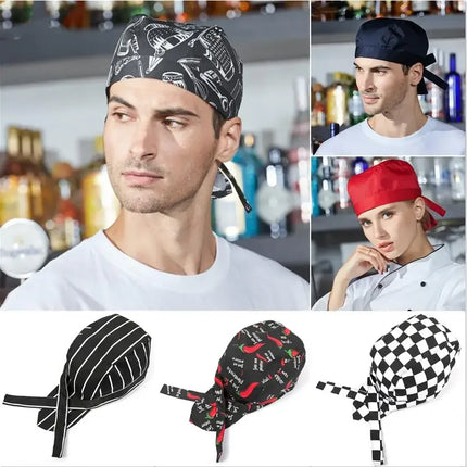 chili Chef Hat Charm Men Kitchen Black Chef Waiter Uniform Cap Unisex Cooking Bakery BBQ Grill Restaurant Work Cap catering-KarWorkwear