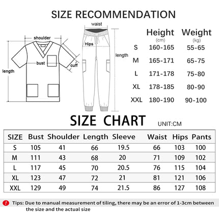 Fashion Personality Medical Uniforms Wholesale Operating Room Scrubs Set Nurse Uniforms Hospital Clothes Dental Surgery Workwear-KarWorkwear