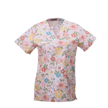 Pet Clinic Vet Work Uniforms Women Nurse Accessories Animal Printed Hospital Doctor Nursing T-Shirt Medical Scrubs Clothes Tops-KarWorkwear