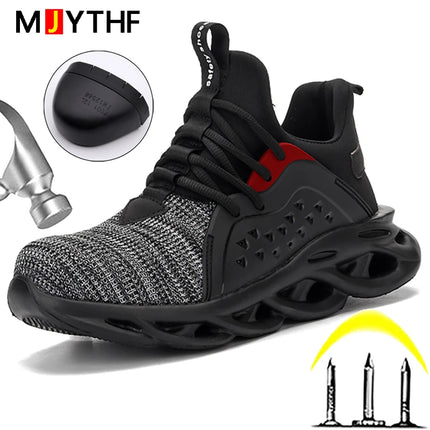 2024 Work Sneakers Men Indestructible Shoes Work Safety Shoes With Steel Toe Cap Puncture-Proof  Male Security Protective Shoes-KarWorkwear
