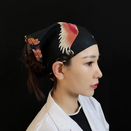 Japanese Chef Hat Kitchen Restaurant Waiter Sushi Caps Cuisine Cook Headscarf  Food Service Work Uniform Cap Pirate Hat-KarWorkwear