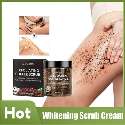 Coffee Scrub for Face Body Exfoliating Brightening Cleaning Dark Spots Removal Fade Melanin Pigmentation Whitening Scrub Cream-KarWorkwear